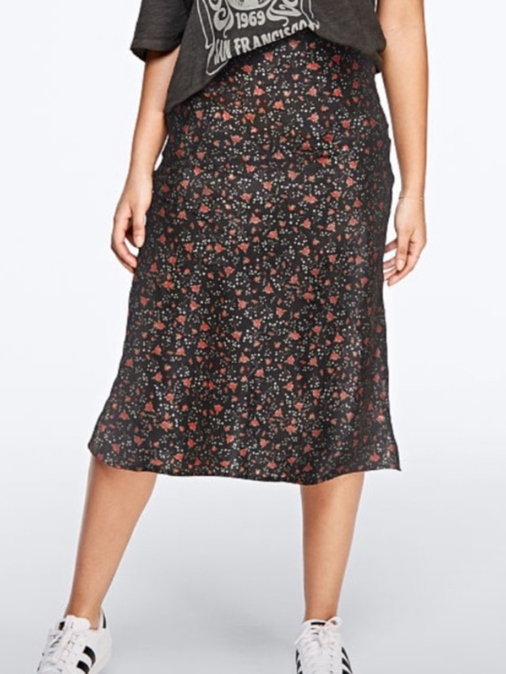 Victoria’s Secret pink Knit Riot floral satin slip skirt size large